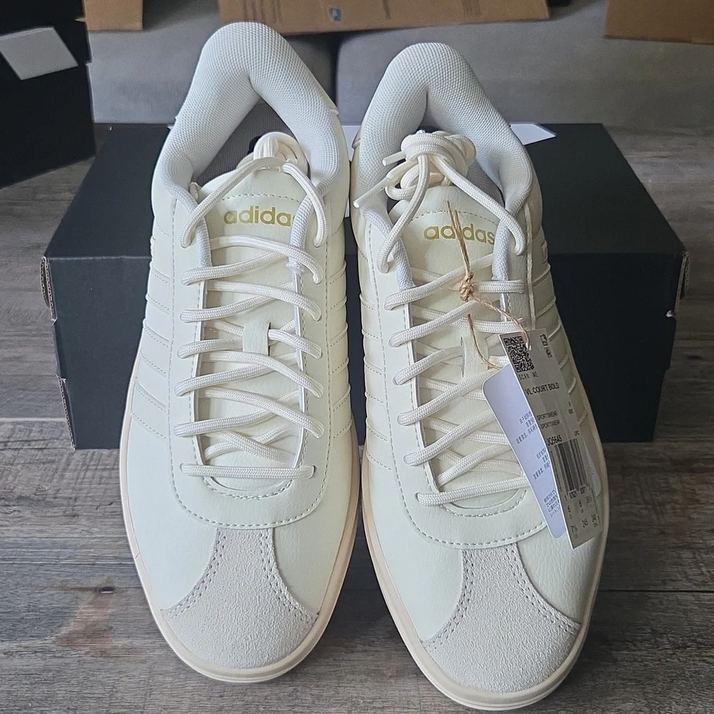 adidas Women’s Platform Sneakers in Ivory Cream
